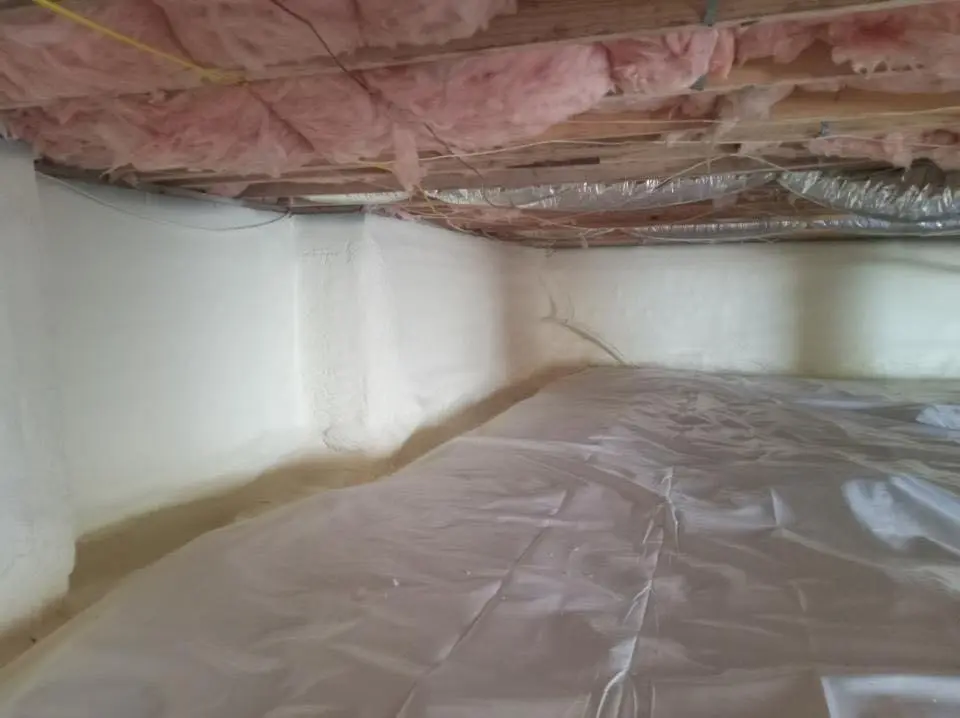 Crawl space encapsulation with closed-cell spray foam for Spray Foam Roofing in Lincoln